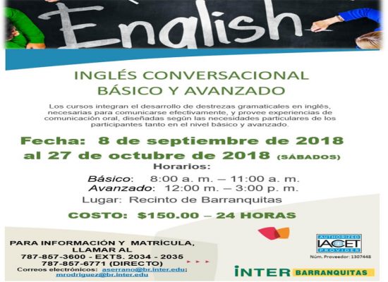 Cursos Inglés Conversacional Básico y Avanzado