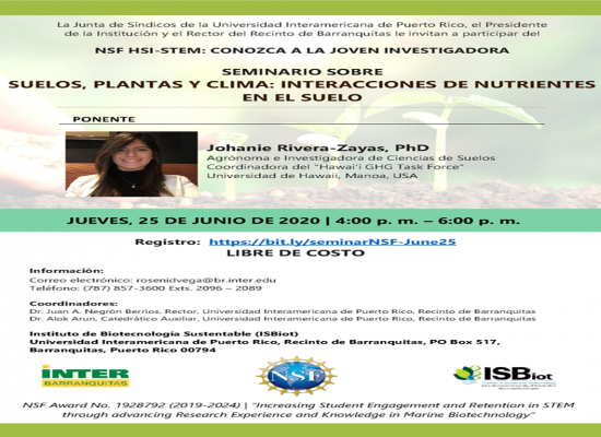 SEMINARIO WEB SUELOS, PLANTAS Y CLIMA INTERACCIONES DE NUTRIENTES EN EL SUELO