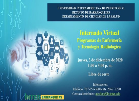 Internado Virtual – Programas de Enfermería y Tecnología Radiológica