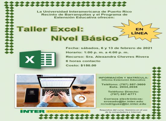 Talleres de Excel Básico e Intermedio