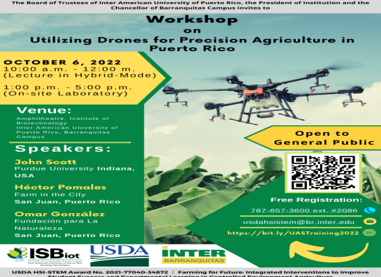 Workshop on Utilizing Drones for Precision Agriculture in Puerto Rico