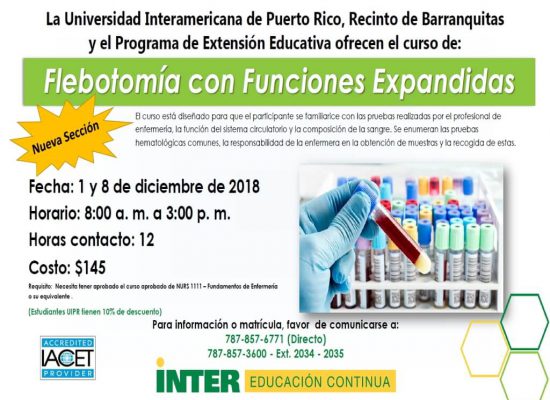 Curso de Flebotomía con Funciones Expandidas