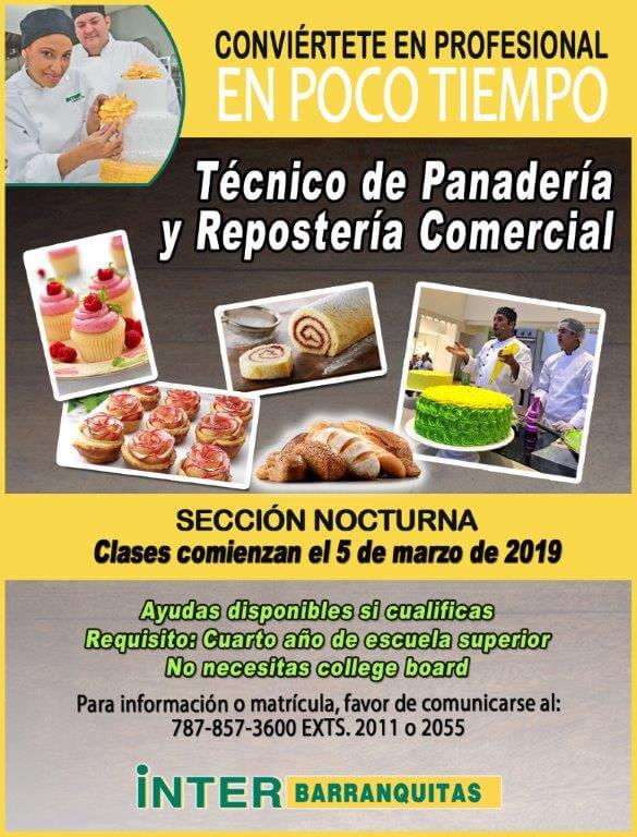 Técnico de Panadería y Repostería Universidad Interamericana de