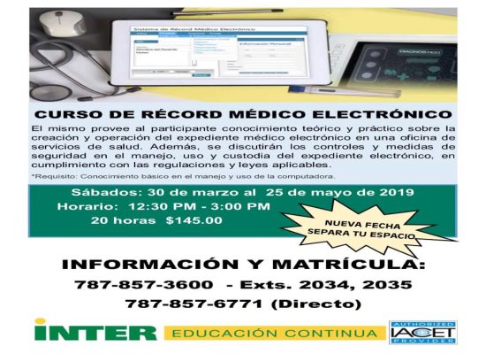 Curso de Récord Médico Electrónico