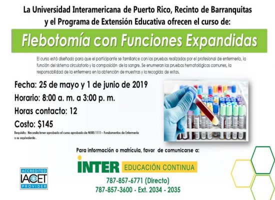Curso de Flebotomía con Funciones Expandidas