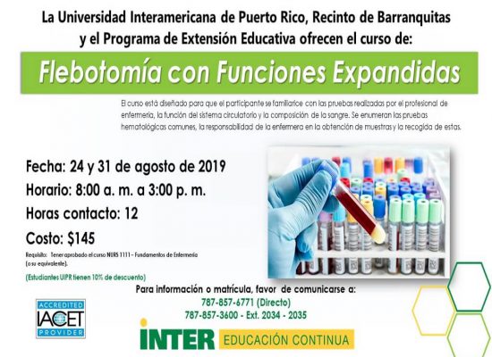 Curso de Flebotomía con Funciones Expandidas