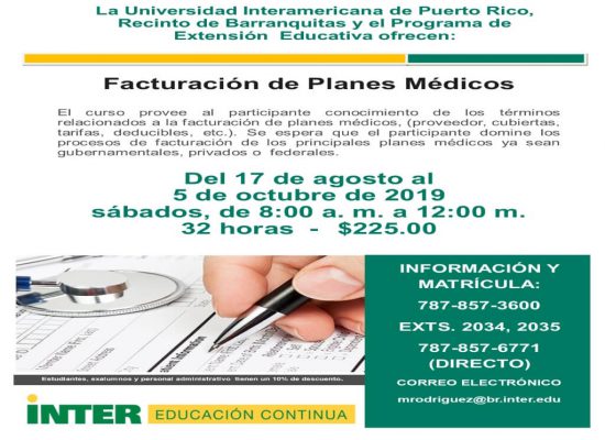 Curso de Facturación de Planes Médicos