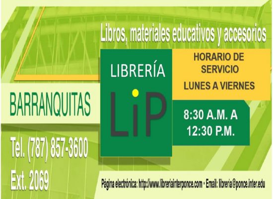 Horario Libreria LIP