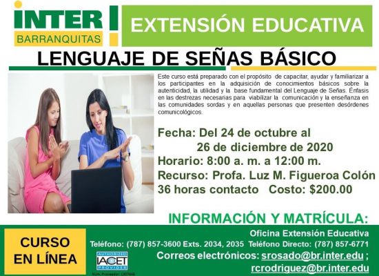 Cursos de Lenguaje de Señas – Básico e Intermedio