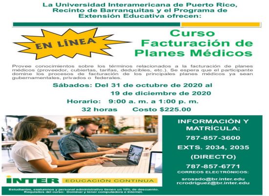 Curso Facturación de Planes Médicos en Línea