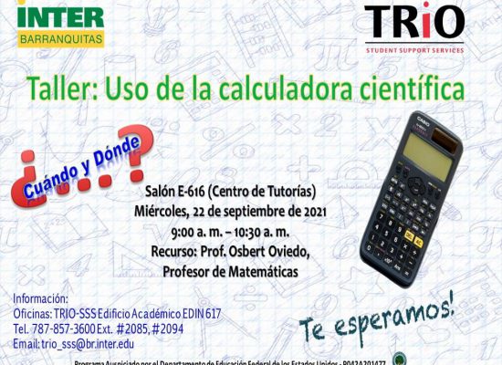 Taller – Uso de la calculadora científica