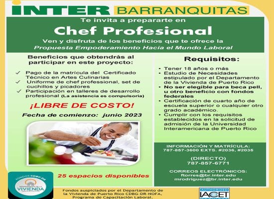 Prepárate como Chef Profesional