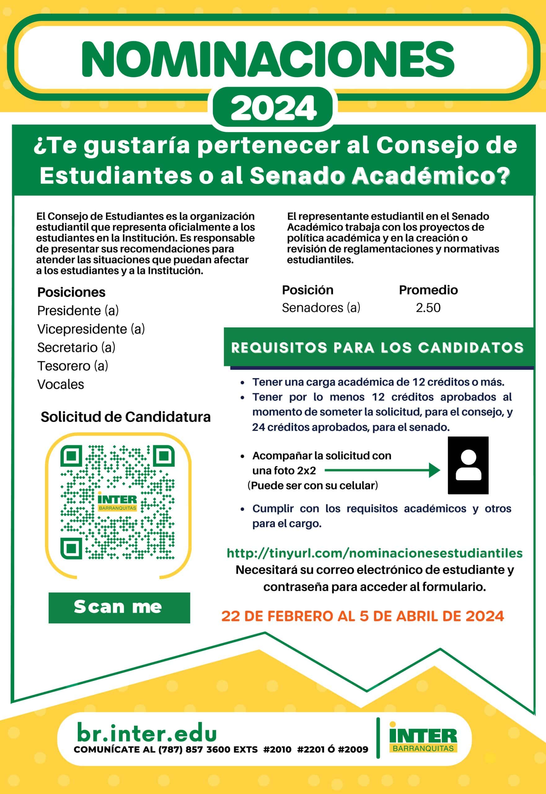 Requisitos de pertenecer al consejo y senado estudiantil